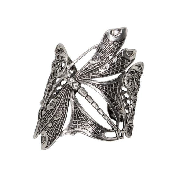 Lotta Djossou Paris Dragonfly Filigree Silver Cuff - Picture 1 of 4